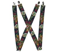 Buckle-Down mens Suspender - Death Before Dishonor Tattoo 1.5-Inch Wide Regular