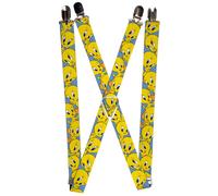 Buckle-Down Men's Suspender-Tweety 3.5" x 2.5" Multicolor