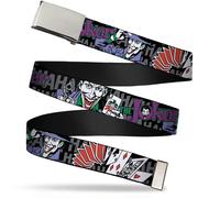 Buckle-Down Men's Web Belt Joker 1.5" 1.5" Wide - Fits up to 42" Pant Size The J