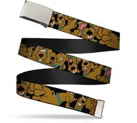 Buckle-Down Men's Web Belt Scooby Doo 1.25" 1.25" Wide - Fits up to 42" Pant Siz