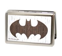 Buckle-Down Metal Wallet-Batman Gw White 4.0" x 2.9" Multicolor