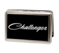 Buckle-Down Metal Wallet-Challenger 3-d Script Fcg Black/White/Gray One Size Mul