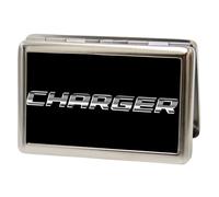 Buckle-Down Metal Wallet-Charger Text Fcg Black/Silver-Fade One Size Multicolor