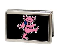 Buckle-Down Metal Wallet-Dancing Bear Fcg Black/Pink One Size Multicolor