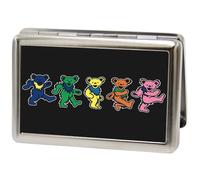 Buckle-Down Metal Wallet-Dancing Bears Fcg Black/Multi Color 4.0" x 2.9" Multico