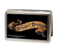 Buckle-Down Metal Wallet-Harry Potter Mischief Managed Banner Fcg Blac 4.0" x 2.
