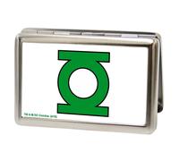 Buckle-Down Metal Wallet Lantern Logo Close-up Fcg White/Green 4.0" x 2.9" Multi