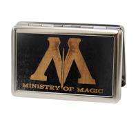 Buckle-Down Metal Wallet-M-Ministry of Magic Symbol Gw Black 4.0" x 2.9" Multico