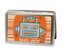 Buckle-Down Metal Wallet-Shel-bot Robot Head Fcg 4.0" x 2.9" Multicolor