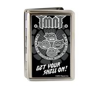 Buckle-Down Metal Wallet-TMNT Group Pose Get Your Shell On Brus 4.0" x 2.9" Mult