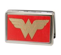Buckle-Down Metal Wallet-Wonder Woman Gw Red/Gold 4.0" x 2.9" Multicolor