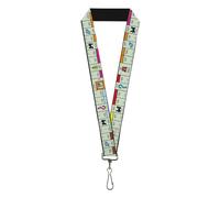 Buckle-Down Monopoly Lanyard, Monopoly Game Board Space Blocks, Elastic