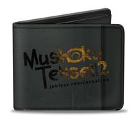 Buckle-Down Mushoku Tensei Jobless Reincarnation Wallet, Bifold, Mushoku Tensei Fitz Glow Pose e logo del titolo, pelle vegana