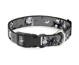 Buckle Down NBC Jack & Sally cimitero Scene Grigio/Nero/Bianco plastica Clip Collare