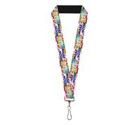Buckle-Down Nerf Lanyard, Nerf Blaster Make Some Noise White Multi Color, Elasti