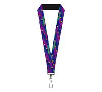 Buckle-Down Nerf Lanyard, Nerf Darts Collage Blue Multi Color, Elastic