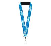 Buckle-Down Nerf Lanyard, Nerf Logo Streaks Blues White, Elastic