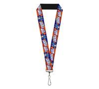 Buckle-Down Nerf Lanyard, Nerf the Skill and the Will Player Pose Orange Blues,