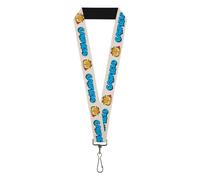 Buckle-Down Nickelodeon Lanyard, Garfield Title Logo and Smiling Tongue Pose Whi