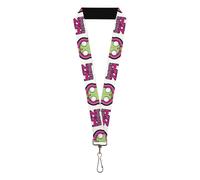 Buckle-Down Nickelodeon Lanyard, Invader Zim Title Logo and Gir Pose Close Up Wh