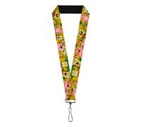 Buckle-Down Nickelodeon Lanyard, SpongeBob and Patrick Starfish Poses Pineapple
