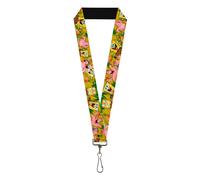 Buckle-Down Nickelodeon Lanyard, SpongeBob and Patrick Starfish Poses Pineapple