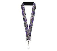 Buckle-Down Nickelodeon Lanyard, Teenage Mutant Ninja Turtles Shredder Poses Gra