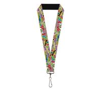 Buckle-Down Nickelodeon Lanyard, Teenage Mutant Ninja Turtles Sticker Slaps Whit