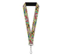 Buckle-Down Nickelodeon Lanyard, Teenage Mutant Ninja Turtles Sticker Slaps Whit