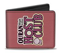 Buckle-Down Ouran High School Host Club Wallet, Bifold, Ouran Host Club Red Rose