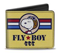 Buckle-Down Peanuts Worldwide LLC Wallet, Bifold, Peanuts Snoopy Fly Boy top Dog
