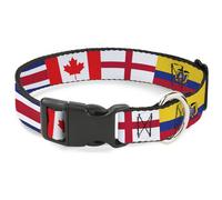 Buckle-Down Pet Collar, Dog Collar Plastic Buckle, Soccer Fan World Cup Team Cou