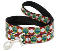 Buckle-Down Pet Leash, Dog Leash, Florida Flag Continuous, 4 Feet Long 1.5 Inch