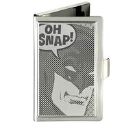 Buckle-Down Porta biglietti da visita - Batman Face OH SNAP! Argento spazzolato - Piccolo