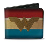 Buckle-Down Portafogli Bifold Wonder Woman Due Pieghe, Multicolore, 4.0" x 3.5" Uomo