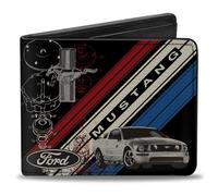 Buckle-Down Portafogli, Multicolore, 4.0" x 3.5" Uomo