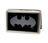 Buckle-Down Metal Wallet-Batman Reverse Brushed 4.0" x 2.9" Multicolor