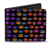 Buckle-Down Portafoglio bi-Fold, nero/multicolore, 1, Casual