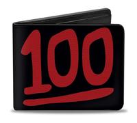 Buckle-Down Portafoglio bi-Fold, nero/rosso, 1, Casual