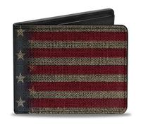 Buckle-Down Portafoglio bi-Fold, Vintage Bandiera USA Stretch