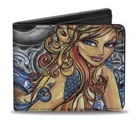 Buckle-Down Portafoglio Bifold Terra Vento Fiore Acqua