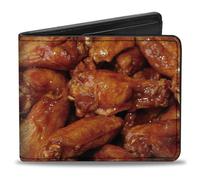 Buckle-Down Portafoglio bipieghevole, Vivid Hot Wings impilato