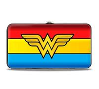 Buckle-Down Portafoglio con cerniera - Wonder Woman Logo/Stripe Rosso/Giallo/Blu