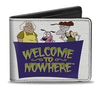 Buckle-Down Portafoglio con scritta "Courage the Cowardly Dog", in pelle vegana