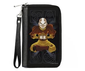 Buckle-Down Portafoglio da donna in PU con cerniera rettangolo-Avatar: L'ultimo dominatore dell'aria, 19,1 x 11,4 cm, Avatar: l'ultimo dominatore dell'aria, 19,1 x 11,4 cm, Buckle-Down Pu Zip Around