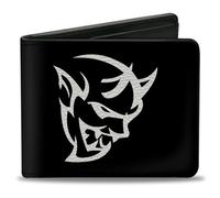 Buckle Down Portafoglio bi-fold Dodge Demon Icon 4.0" x 3.5" Uomo Nero/Bianco
