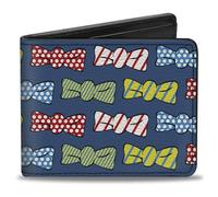 Buckle-Down Portafoglio da uomo Bifold con papillon, 10,1 cm x 8,89 cm