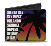 Buckle-Down Portafoglio da uomo Bifold Florida 10,1 cm x 8,89 cm
