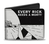 Buckle-Down Portafoglio Rick and Morty, Bifold, Rick and Morty Every Rick Needs a Motry Scene, pelle vegana