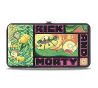 Buckle-Down Rick and Morty Wallet, Hinged, Rick and Morty Text Blocks and Scenes